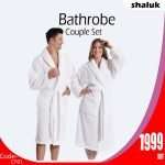 Adult unisex bathrobe_White combo pack