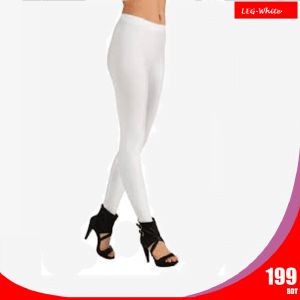 Women basic solid color Leggings_White