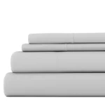 Cotton solid Light grey bed sheet_Double size _ light grey