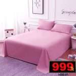 Cotton solid pink bed sheet_Double size _Pink