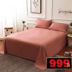 Cotton solid warm red bed sheet_Double size_warm red