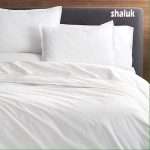 Cotton solid white bed sheet_Double size _white