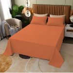 Cotton solid bed sheet_Double size