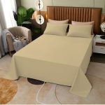 Cotton solid bed sheet_Double size