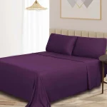 Cotton solid bed sheet_Double size_Parpel