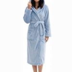 Adult unisex bathrobe_ Sky Blue